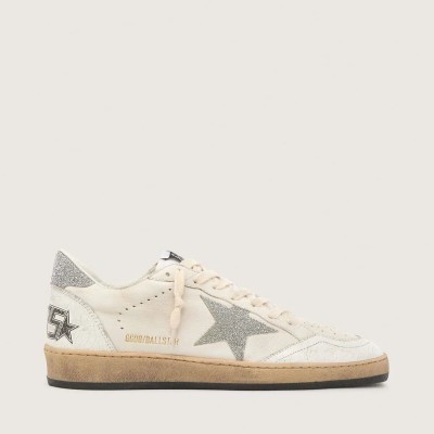 Golden Goose White Ball Star With A Swarovski Crystal Star And Heel Tab Golden Goose White Ball Star With A Swarovski Crystal Star And Heel Tab